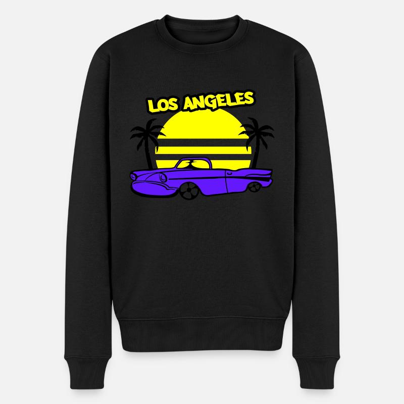 los angeles lowrider - Männer Premium Bio Pullover - Schwarz