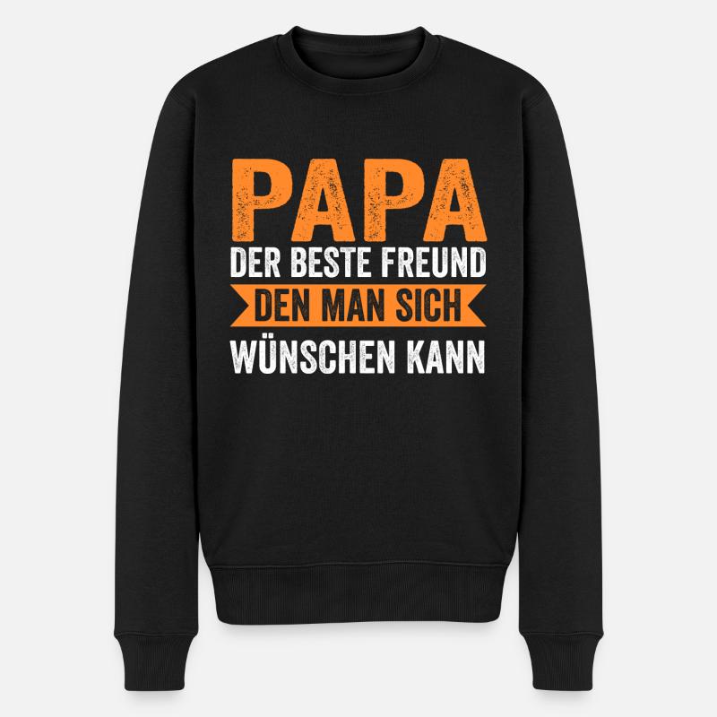 Père Papa - Pull Premium bio Homme - noir