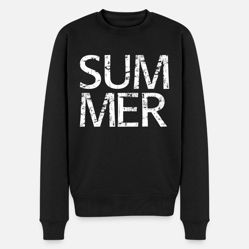 Summer - Männer Premium Bio Pullover - Schwarz