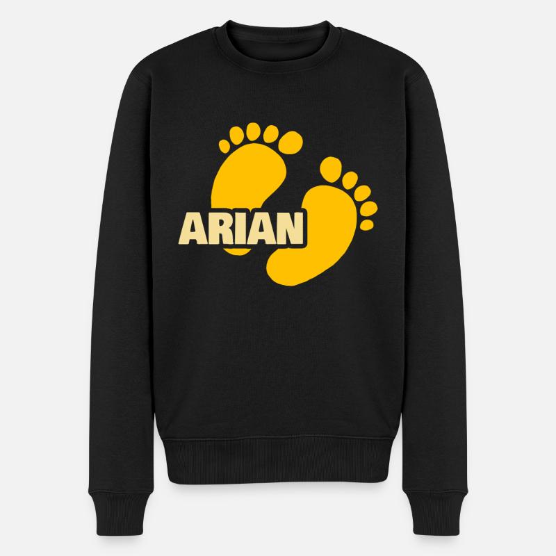 Geschenk für Arian - Männer Premium Bio Pullover - Schwarz