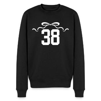 Nummer 38 Knoten - 38. Jahrestag - Männer Premium Bio Pullover - Schwarz - Vorne - Nico (187cm)
