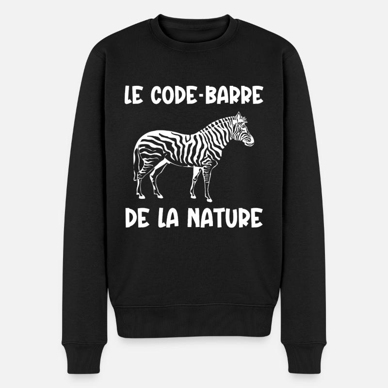 code-barre de la nature - Pull Premium bio Homme - noir