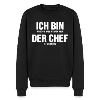 Hund Hundewiese Hundebesitzer Gassi Rudelführer - Männer Premium Bio Pullover - Schwarz - Vorne - Nico (187cm)