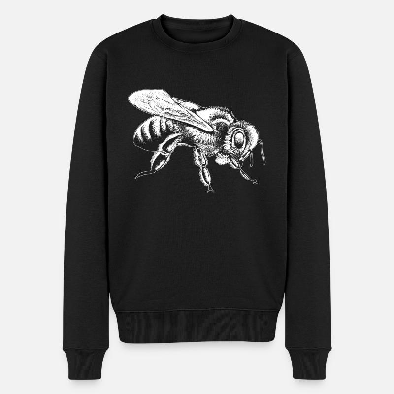 Biene - Männer Premium Bio Pullover - Schwarz
