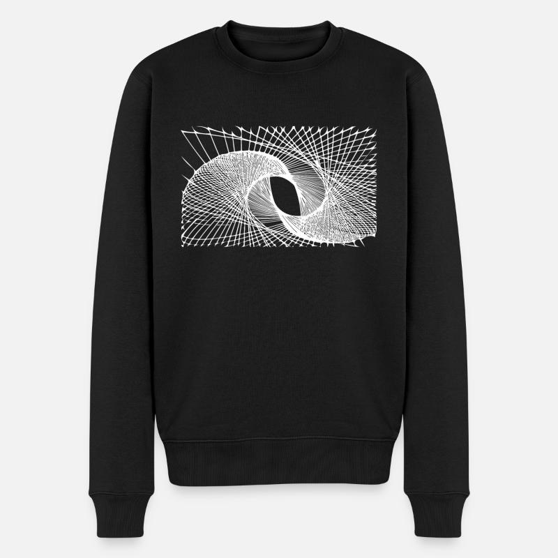 Lignes géométriques - Pull Premium bio Homme - noir