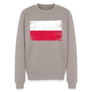 Polen Flagge polnische Fahne für Patrioten - Männer Premium Bio Pullover - Taupe - Vorne - Nico (187cm)