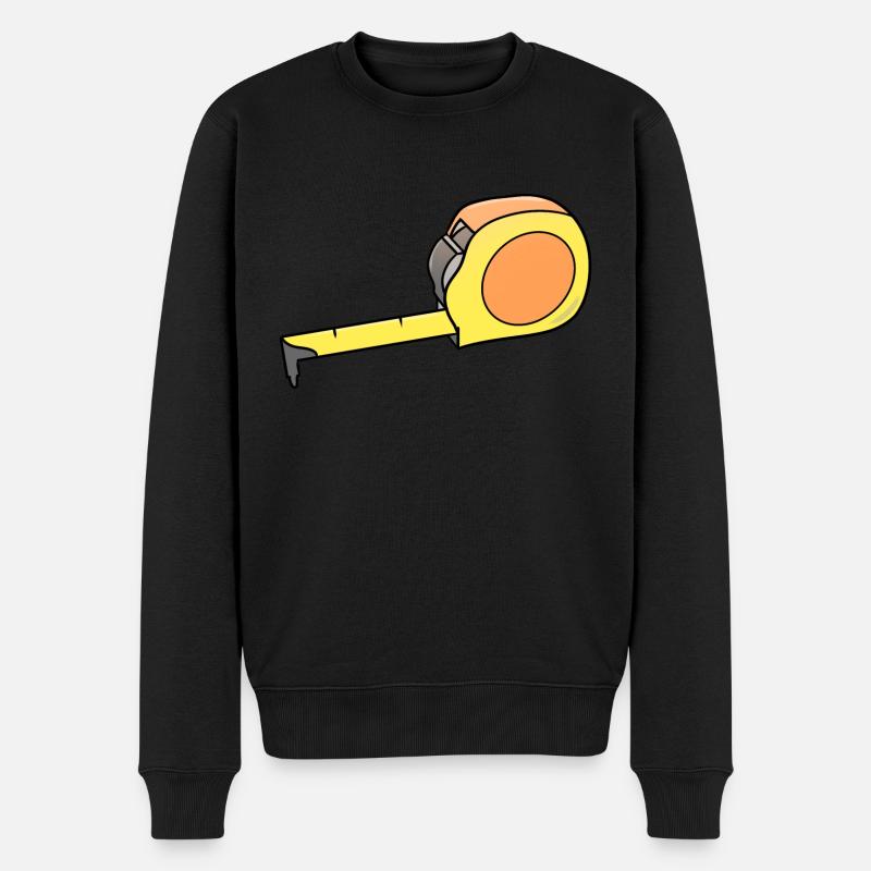 Maßband / Messband - Männer Premium Bio Pullover - Schwarz