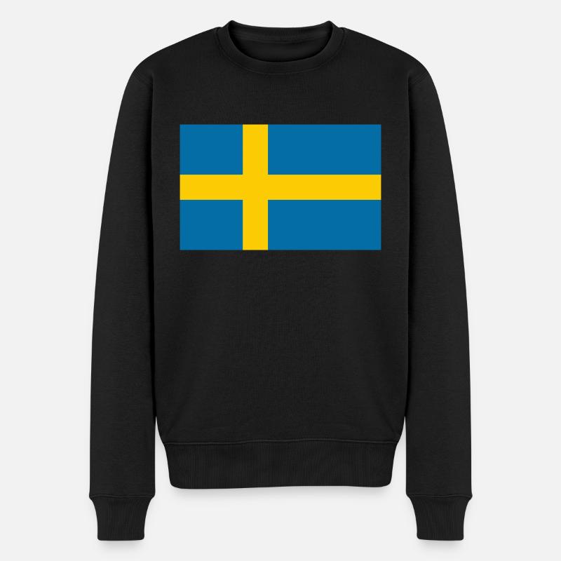 Drapeau Suède / Sweden flag - Pull Premium bio Homme - noir