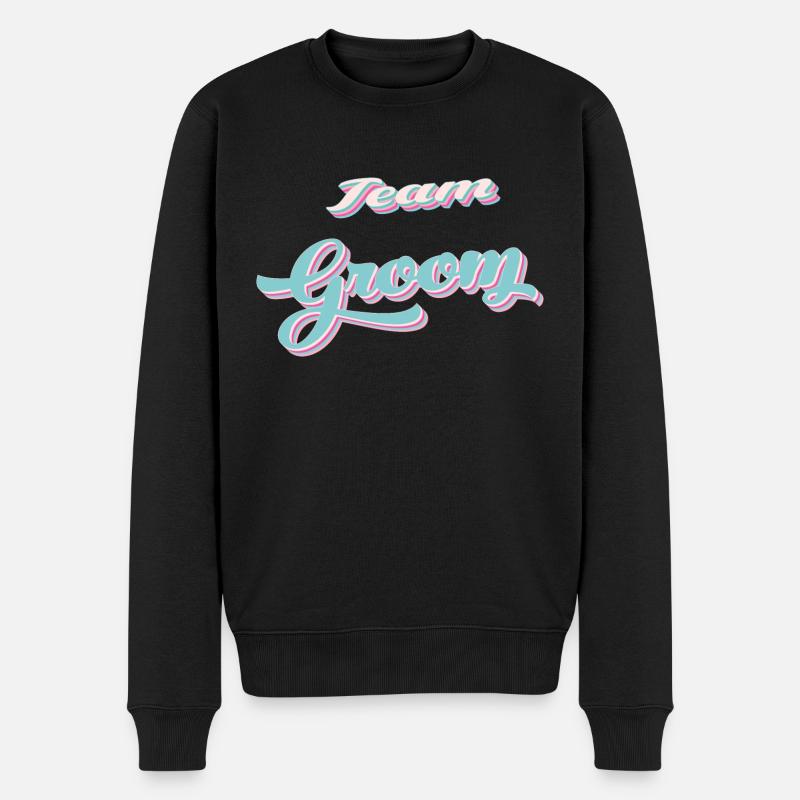 Bräutigam Team Junggesellenabschied - Männer Premium Bio Pullover - Schwarz