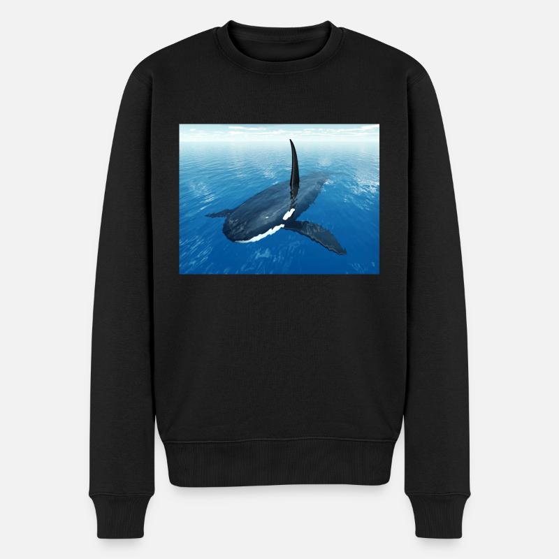 Épaulard, orque, épaulard - Pull Premium bio Homme - noir