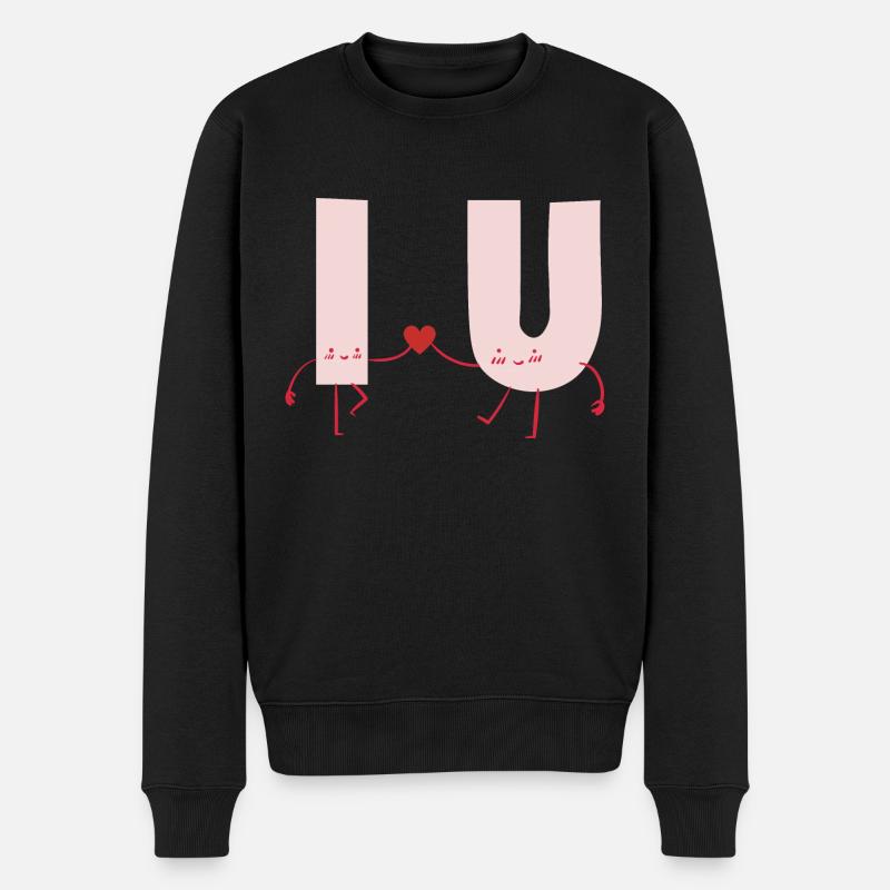 Iloveyou - Männer Premium Bio Pullover - Schwarz