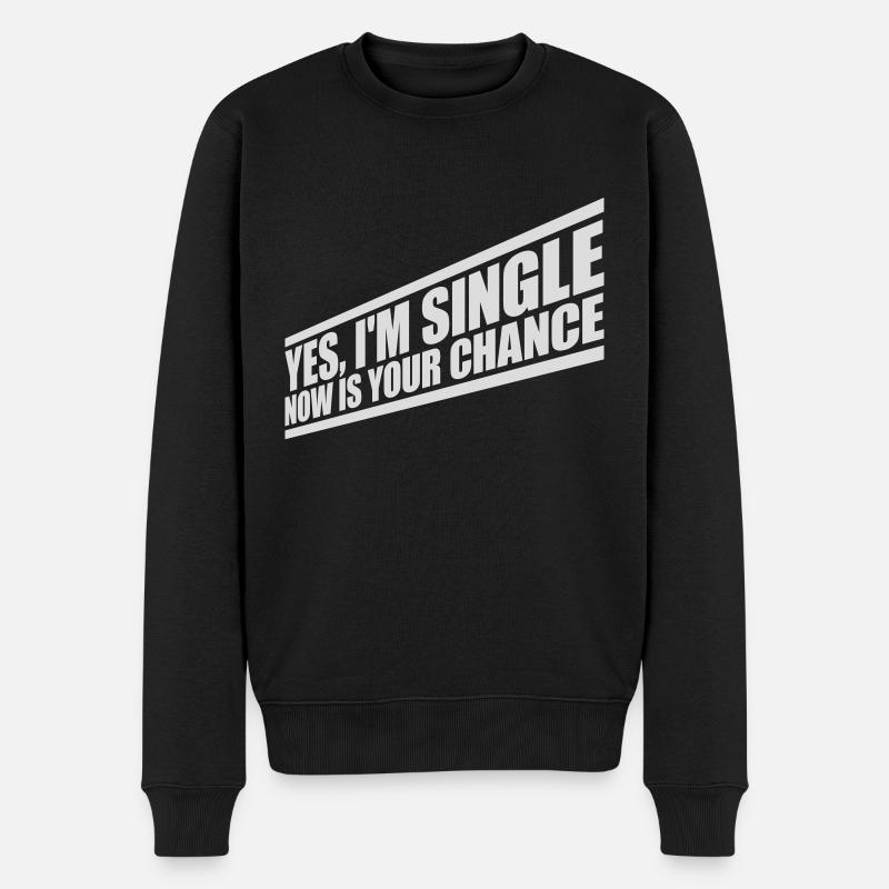 célibataire maintenant votre chance - Pull Premium bio Homme - noir