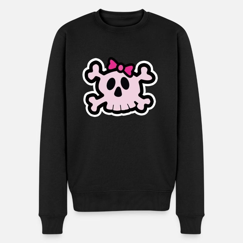 crane fille Skull Halloween - Pull Premium bio Homme - noir