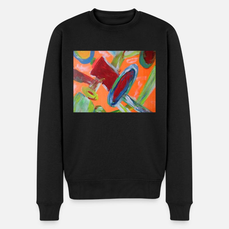 Système de tuyauterie abstrait - Pull Premium bio Homme - noir