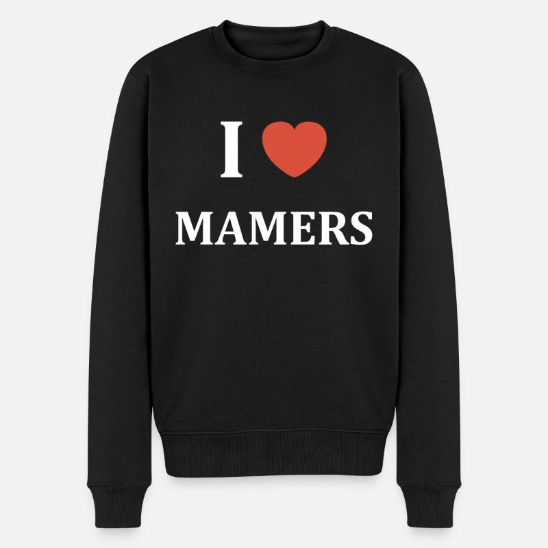 i love Mamers - Pull Premium bio Homme - noir