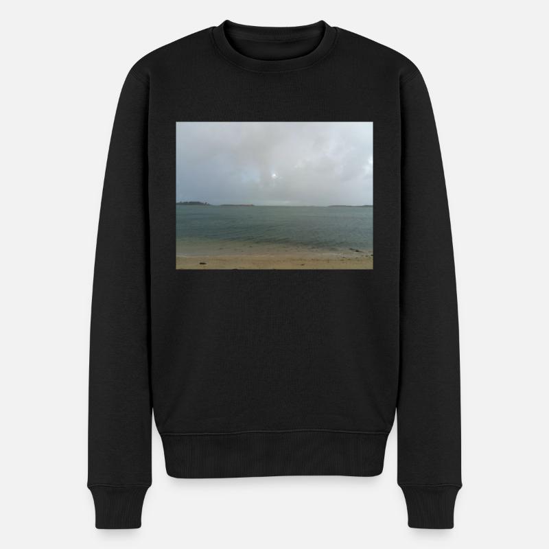 Vue mer Horizon - Pull Premium bio Homme - noir
