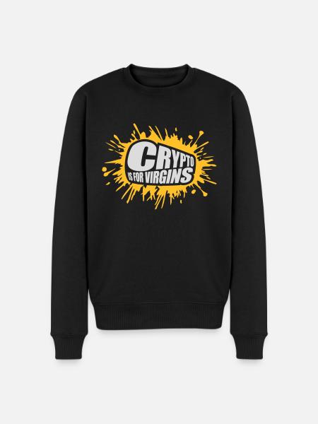 crypto is for virgins - Men's Premium Organic Jumper - black