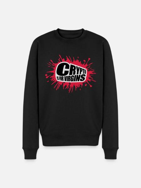 crypto is for virgins - Men's Premium Organic Jumper - black