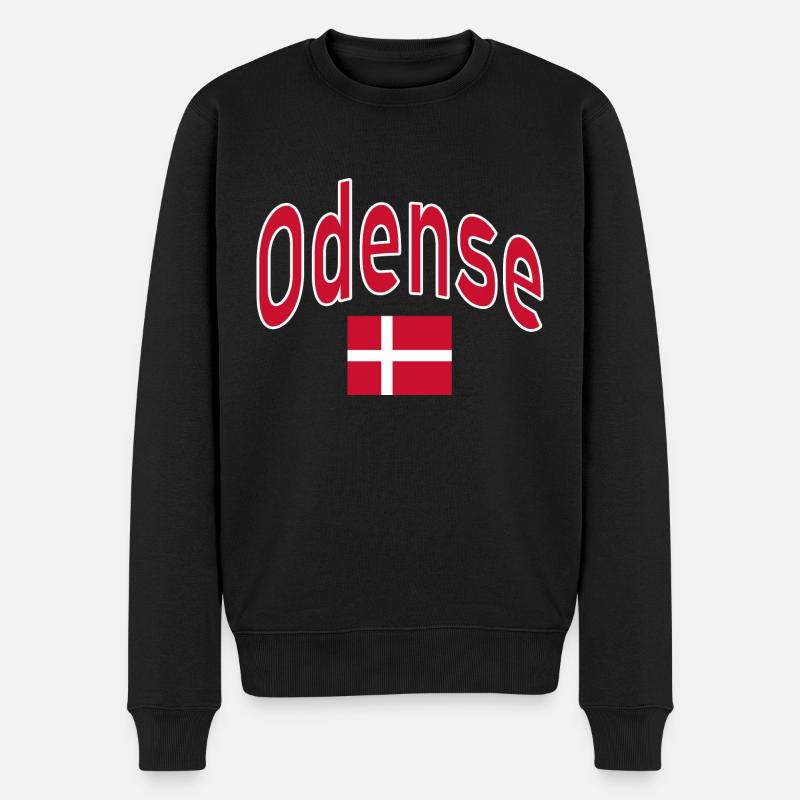 Drapeau d’Odense Danemark - Pull Premium bio Homme - noir