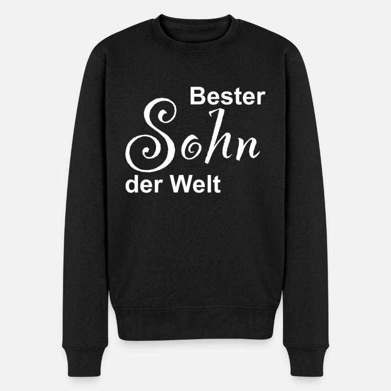 Bester Sohn der Welt Design - Männer Premium Bio Pullover - Schwarz