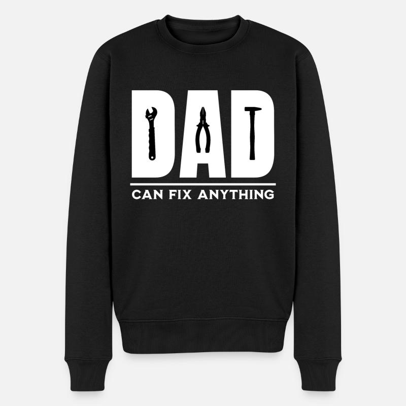 Papa répare tout - Pull Premium bio Homme - noir