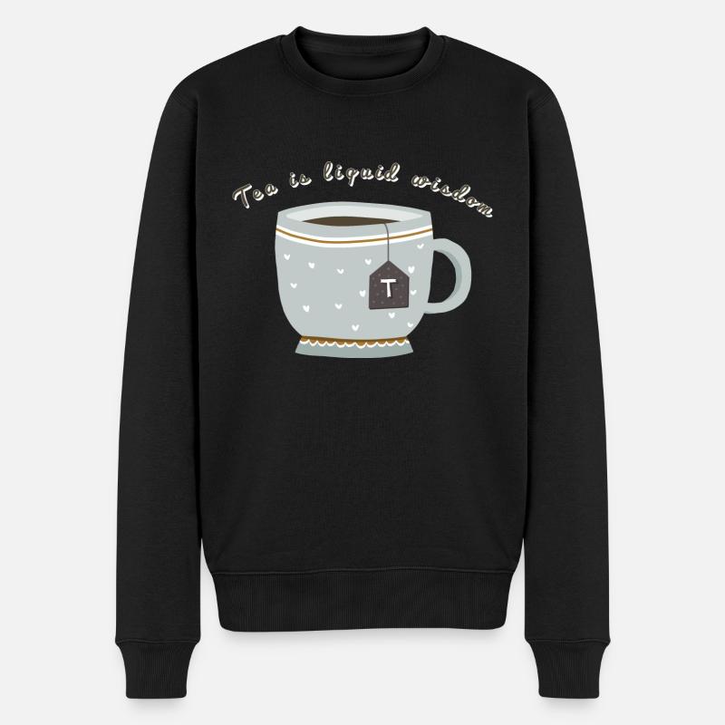 Il tè è saggezza liquida - Maglione ecologico premium da uomo - nero