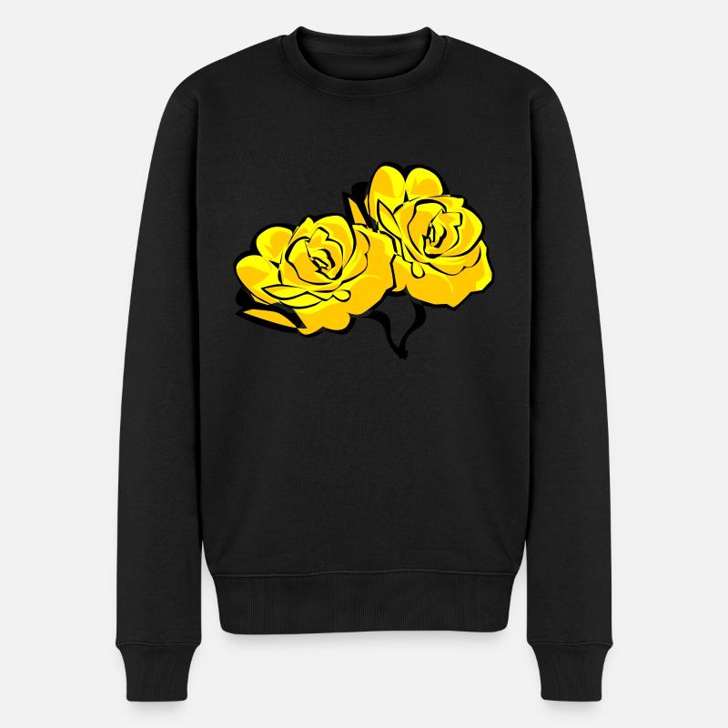 roses - Männer Premium Bio Pullover - Schwarz