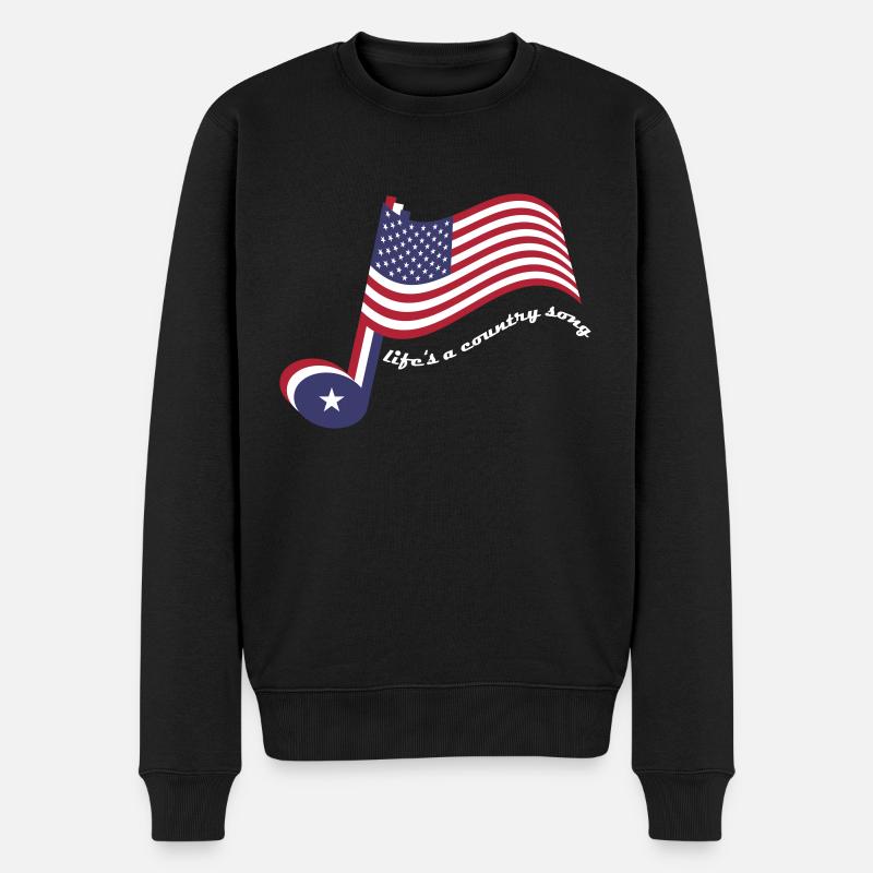 La vie est une chanson country - Pull Premium bio Homme - noir