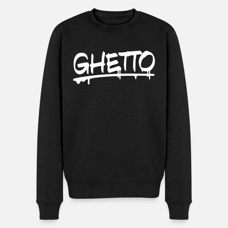 Ghetto - Pull Premium bio Homme - noir