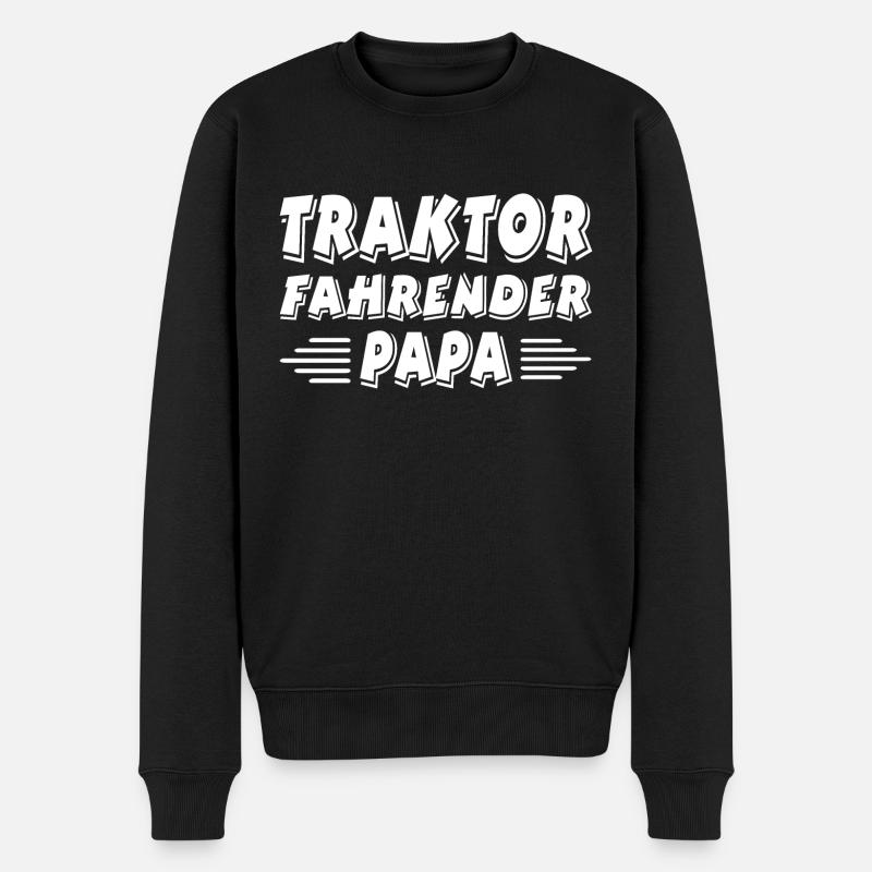 Traktor - Männer Premium Bio Pullover - Schwarz