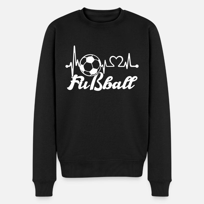 fußball love - Männer Premium Bio Pullover - Schwarz