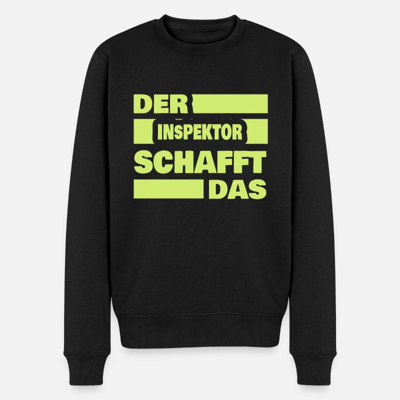 Inspektor - Männer Premium Bio Pullover - Schwarz