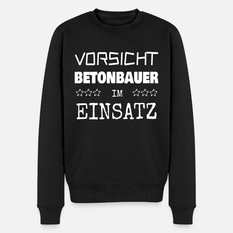Berufung Betonbauer - Männer Premium Bio Pullover - Schwarz