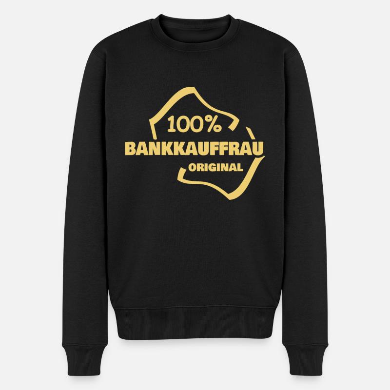 Bankkauffrau - Männer Premium Bio Pullover - Schwarz