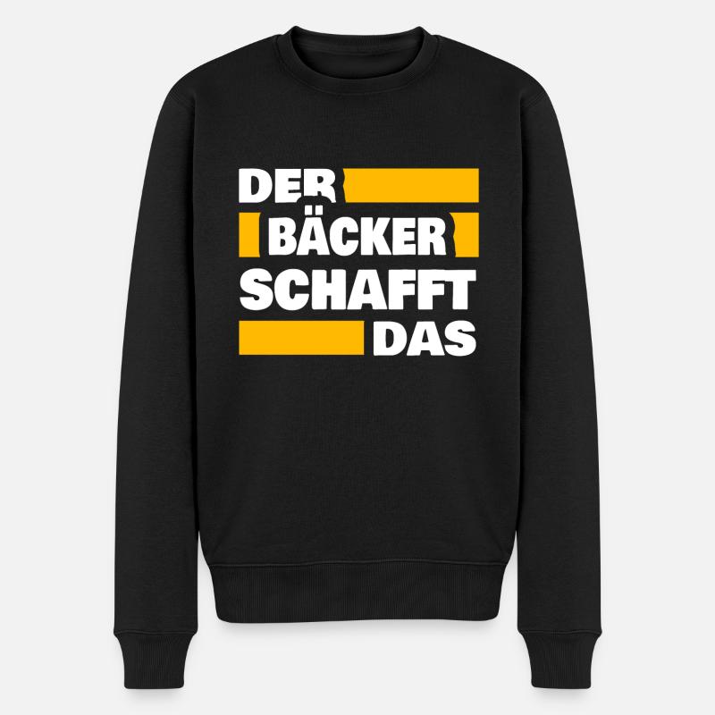Bäcker als Arbeit - Männer Premium Bio Pullover - Schwarz
