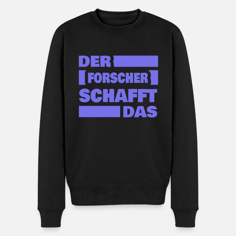 Forscher als Arbeit - Männer Premium Bio Pullover - Schwarz