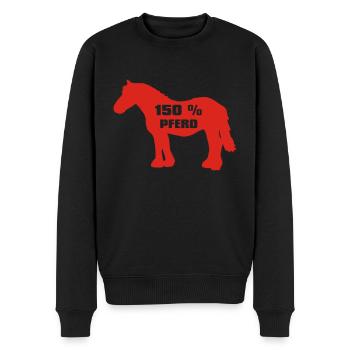 Cheval 150 pour cent - Cold Blood - Pull Premium bio Homme - noir - Devant - Nico (187cm)