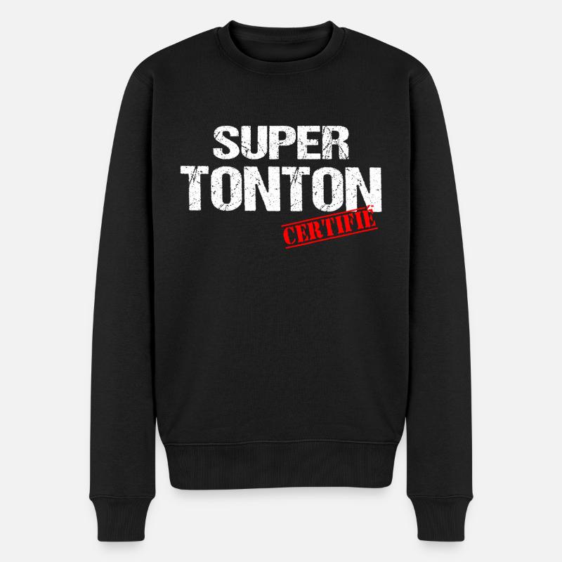 Super Onkel - Männer Premium Bio Pullover - Schwarz