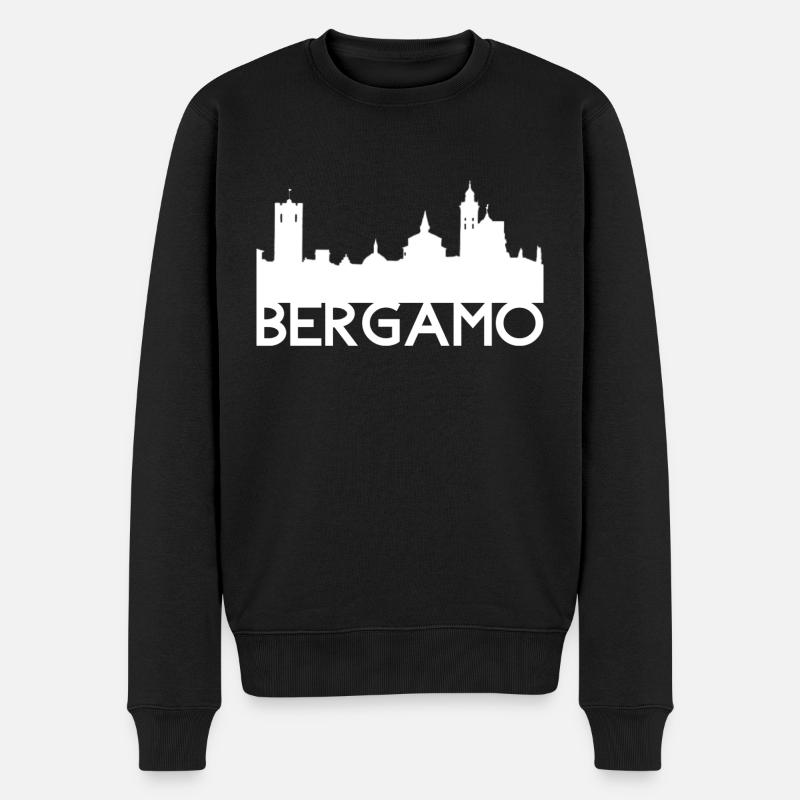 Bergamo - Økologisk premium-sweatshirt til mænd - sort