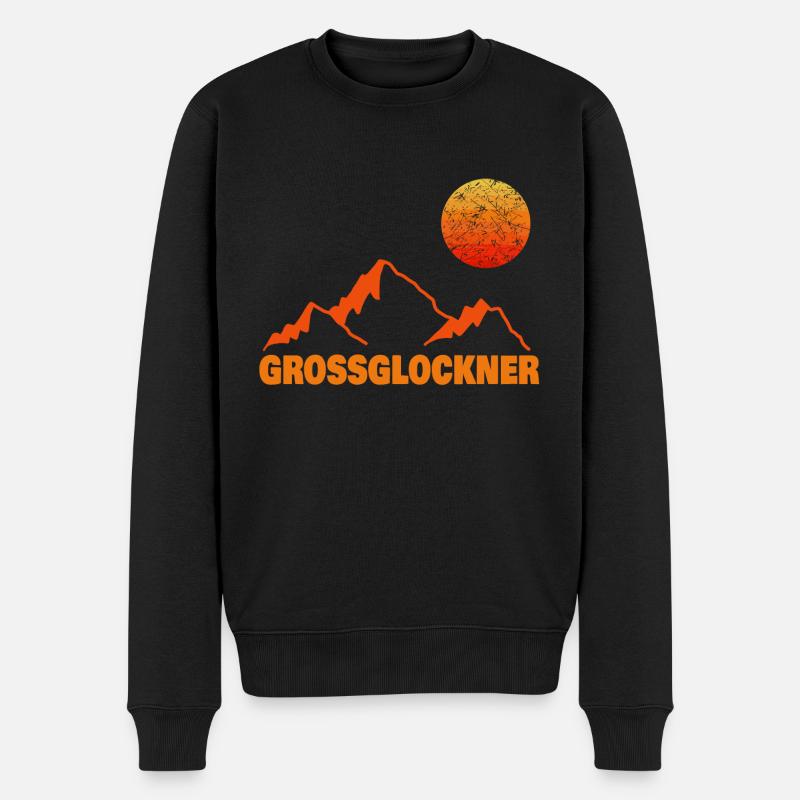 Grossglockner - Männer Premium Bio Pullover - Schwarz