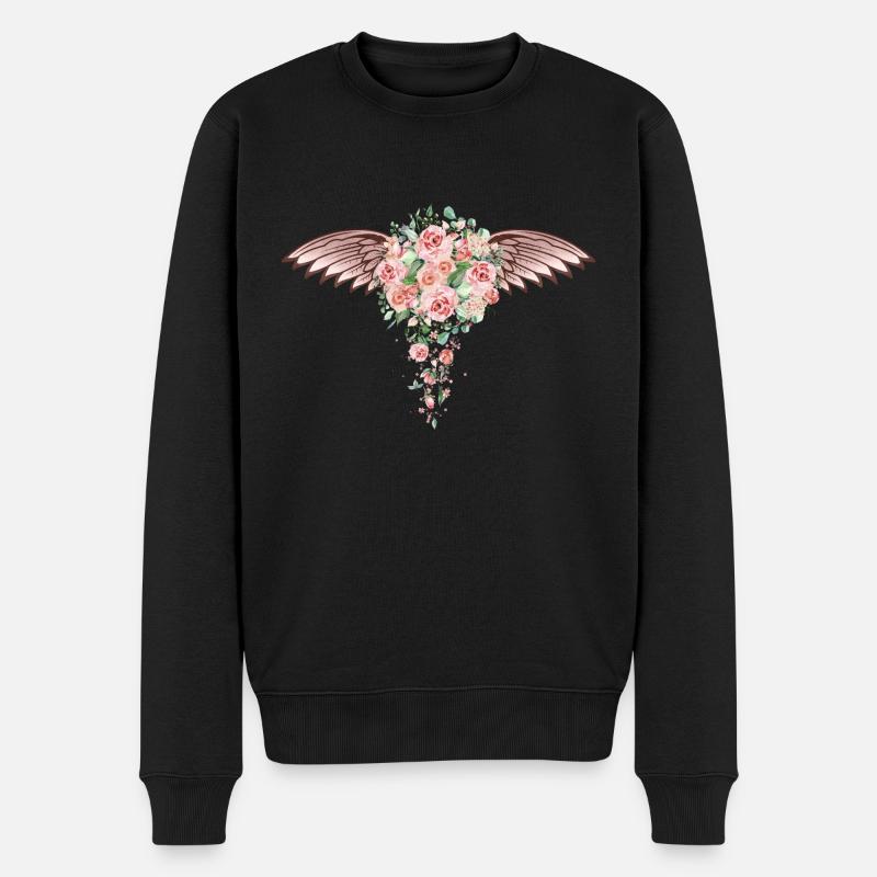 Roses - Pull Premium bio Homme - noir