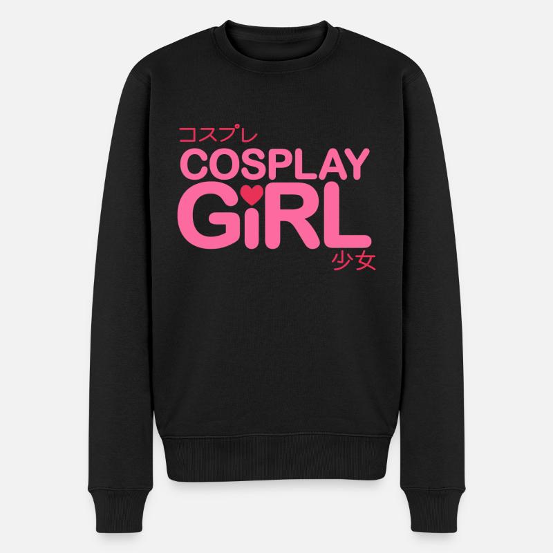 Cosplay Mädchen - Männer Premium Bio Pullover - Schwarz