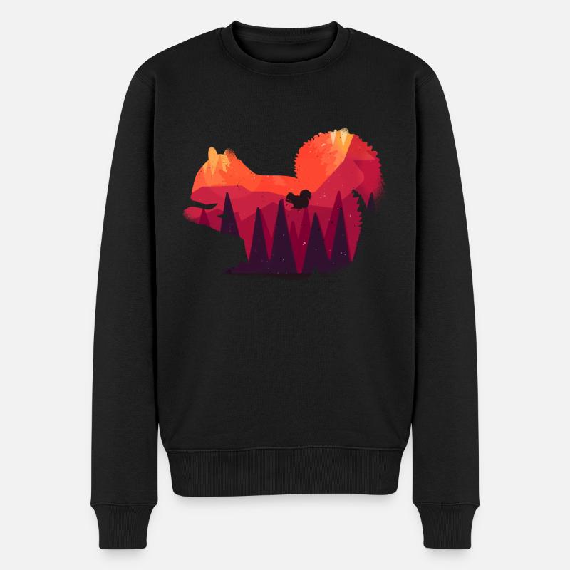 Écureuil Forêt 01 2021 - Pull Premium bio Homme - noir