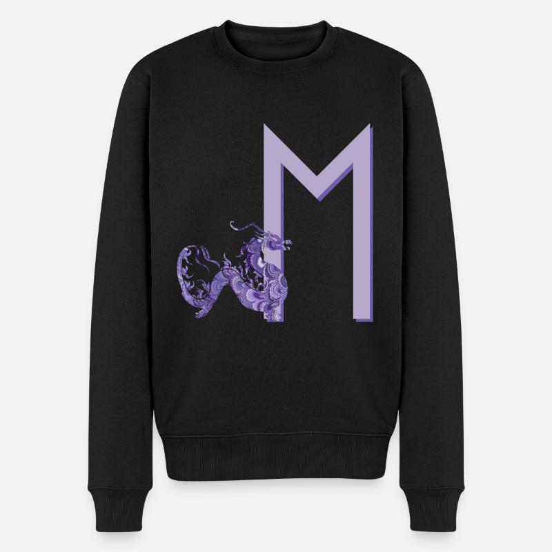 dragon violet avec rune m - Pull Premium bio Homme - noir
