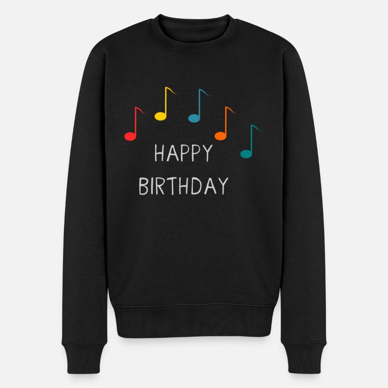 - GEBURTSTAG. HAPPY BIRTHDAY. ALLES GUTE ZUM GEBURTSTAG. - Männer Premium Bio Pullover - Schwarz