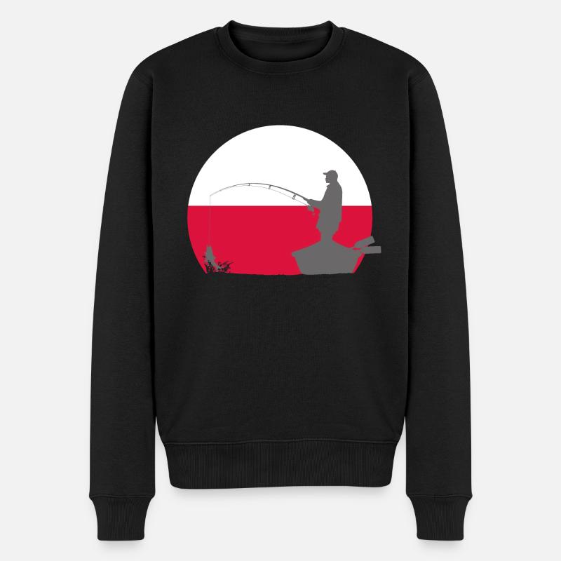 Angler - Männer Premium Bio Pullover - Schwarz