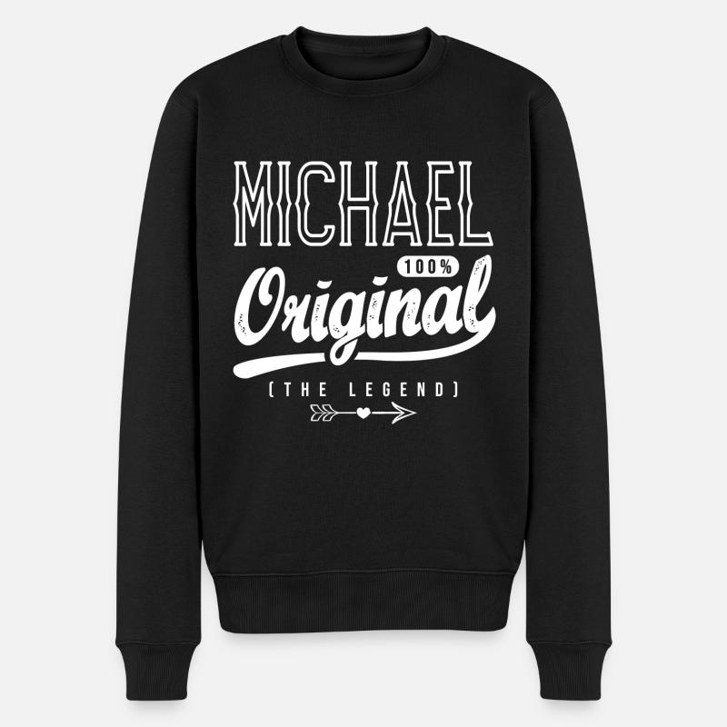 Michael ORIGINAL persönliches Shirt Vorname Michael - Männer Premium Bio Pullover - Schwarz