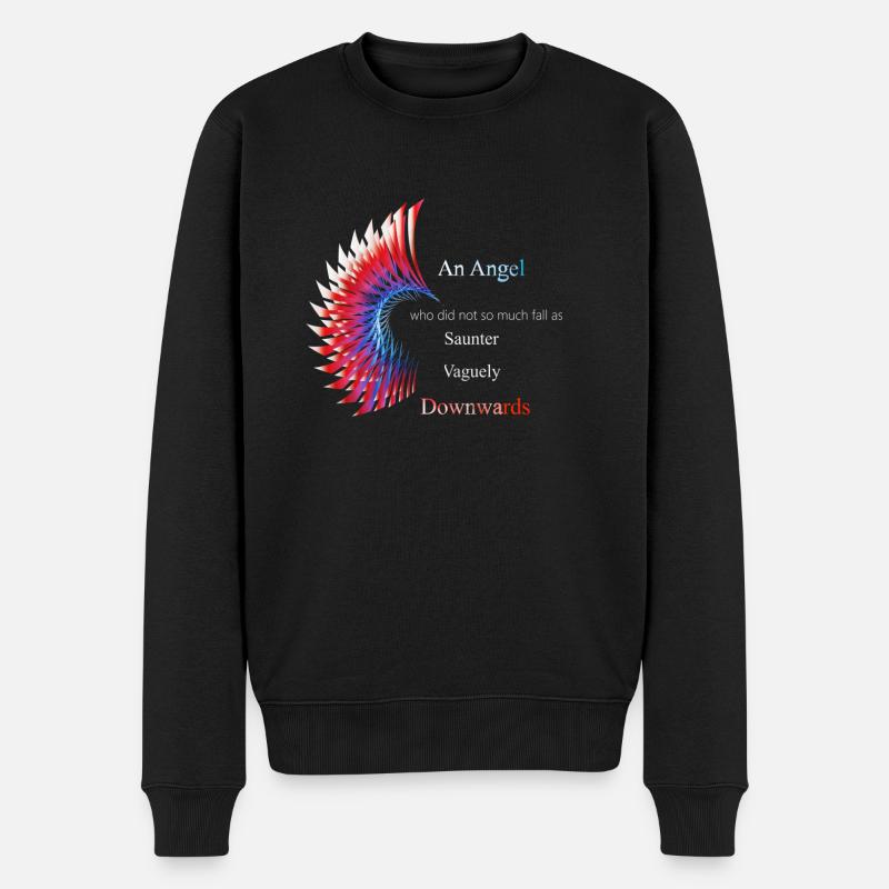 Good Omens Crowley Quote - Männer Premium Bio Pullover - Schwarz