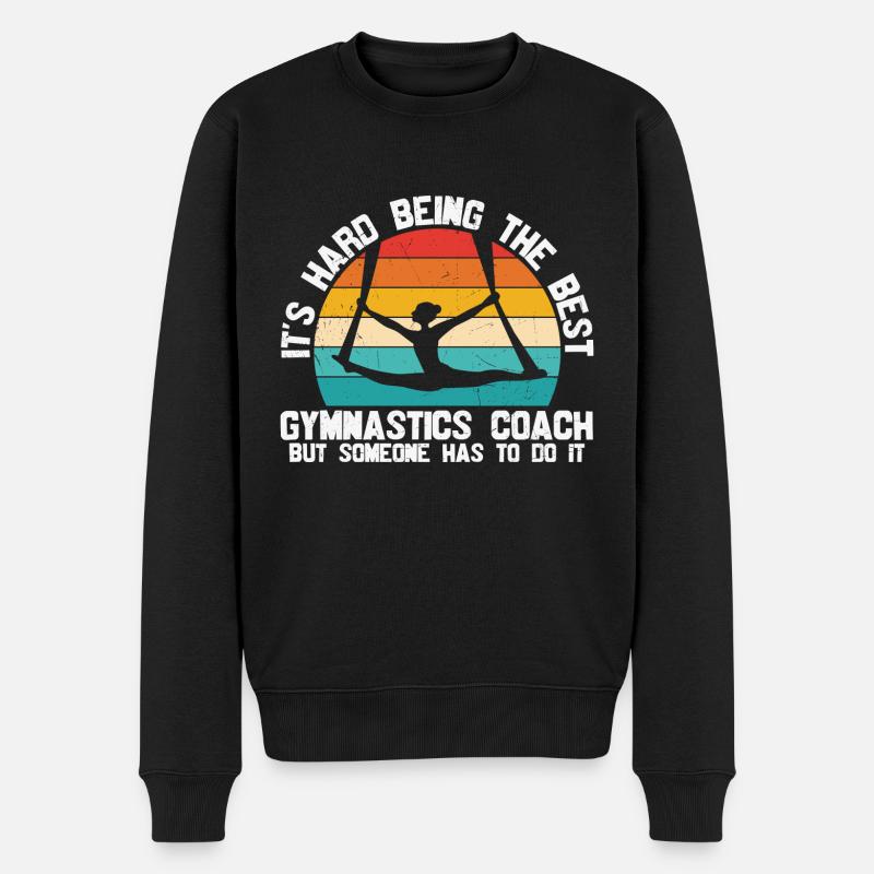 Es ist schwer der beste Turntrainer zu sein aber - Männer Premium Bio Pullover - Schwarz