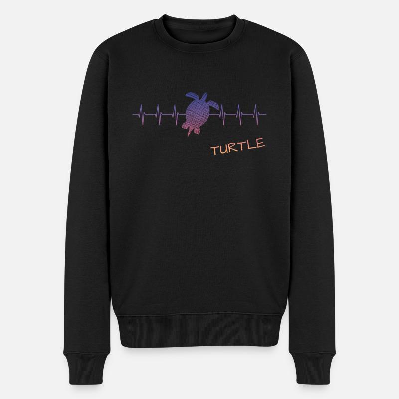 Turtle turtle - Männer Premium Bio Pullover - Schwarz